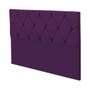 Imagem de Cabeceira de Cama Box Queen Elizabeth Botonê 195cm Suede Roxo