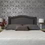 Imagem de Cabeceira de Cama Box Queen Liso Diamond Suede Cinza 160 x 60