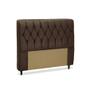 Imagem de Cabeceira de Cama Box Solteiro 90 cm Capitone Istambul Dobuê  - Marrom