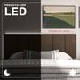 Imagem de Cabeceira de Cama Casal com Led em Linho 1,60cm