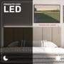 Imagem de Cabeceira de Cama Casal Queen Com LED 1,60 cm Tecido Linho