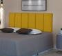 Imagem de Cabeceira de Cama Estofada / Almofadada Cama Box Queen 1,60 x 55 Painel Dubai Amarela
