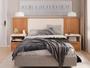 Imagem de Cabeceira De Cama Extensível 2 Mesas com Gaveta Ripado 140/193 Lucius Freijó/Off White - Caemmun