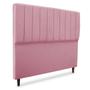 Imagem de Cabeceira de quarto mavi 195cm em suede rosa