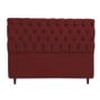 Imagem de Cabeceira de Suede com Botões SRJ Suede Cor Bordo Casal 140cm