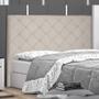 Imagem de Cabeceira Decorativa King Size 1,95M Tàzio Suede Bege G63 - Gran Belo