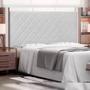 Imagem de Cabeceira Decorativa Queen Size 1,60M Baelon Pu Branco G63 - Gran Belo