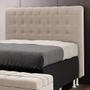 Imagem de Cabeceira Decorativa Rana 195 para Cama King Sued Bege Aradecor