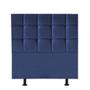 Imagem de Cabeceira Espanha Cama Box Casal 140 cm Suede Azul