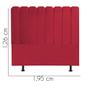 Imagem de Cabeceira Estofada Alanis 195CM King Suede Vermelho - D A DECOR