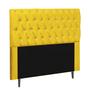 Imagem de Cabeceira Estofada Alice 195CM King Strass Suede Amarelo - D A DECOR