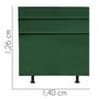 Imagem de Cabeceira Estofada Argentina 140cm Casal Para Cama Box Quarto Suede Verde - Ahz Móveis