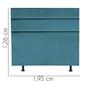 Imagem de Cabeceira Estofada Argentina 195cm King Size Para Cama Box Quarto Suede Azul Turquesa - Gat Magazine