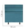 Imagem de Cabeceira Estofada Argentina 90cm Solteiro Para Cama Colchão Box Quarto Suede Azul Turquesa - Aurora Line