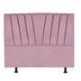 Imagem de Cabeceira Estofada Bélgica 140cm Casal Para Cama Box Quarto Suede Rosa Bebê - Ahazzo Móveis