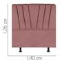 Imagem de Cabeceira Estofada Bélgica 140cm Casal Para Cama Box Quarto Suede Rose Gold - Gat Magazine