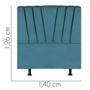 Imagem de Cabeceira Estofada Bélgica 140CM Casal Suede Azul Turquesa - D A DECOR