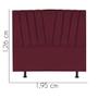 Imagem de Cabeceira Estofada Bélgica 195cm King Size Para Cama Box Quarto Suede Bordô - Ahazzo Móveis