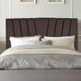 Imagem de Cabeceira Estofada Bélgica 90CM Solteiro Suede Marrom - D A DECOR