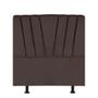 Imagem de Cabeceira Estofada Bélgica 90CM Solteiro Suede Marrom - D A DECOR