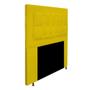 Imagem de Cabeceira Estofada Bianca 90cm para Cama Solteiro Capitonê material sintético Amarelo