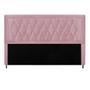 Imagem de Cabeceira Estofada Bianca Capitonê 160 cm Queen Size Quarto para Cama Box Suede Rose - Damaffê Móveis