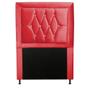 Imagem de Cabeceira Estofada Bianca para Cama Box Solteiro 90cm Suede Vermelho com Botões de Strass - Damaffê Móveis