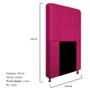 Imagem de Cabeceira Estofada Brenda 100 cm para Cama Solteiro com Botonê Suede Pink - KDAcanto Móveis