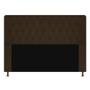 Imagem de Cabeceira Estofada Brenda 140 cm para Cama Casal com Botonê  Suede Marrom
