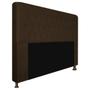 Imagem de Cabeceira Estofada Brenda 140 cm para Cama Casal com Botonê  Suede Marrom