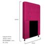 Imagem de Cabeceira Estofada Brenda 90 cm para Cama Solteiro com Botonê  Suede Pink - KDAcanto Móveis