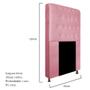 Imagem de Cabeceira Estofada Brenda 90 cm para Cama Solteiro com Botonê  Suede Rosa Bebê