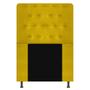 Imagem de Cabeceira Estofada Brenda 90cm para Cama Solteiro Botonê material sintético Amarelo - Damaffê Móveis