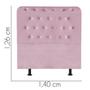 Imagem de Cabeceira Estofada Brenda Capitonê 140 cm Casal Quarto para Cama Box Suede Rosa Bebê - Damaffê Móveis