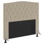 Imagem de Cabeceira Estofada Cama Box Casal Greta 140cm com Frame Corano Bege - Desk Design