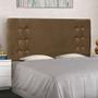 Imagem de Cabeceira Estofada Cama Box Casal King Size Monreale 195cm Suede Caramelo - Abmaza