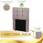 Imagem de Cabeceira Estofada Cama Box Solteiro 0.90 Julia Veludo Shop das Cabeceiras