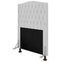 Imagem de Cabeceira Estofada Cama Box Solteiro Greta 90cm com Frame Corano Branco - Desk Design