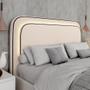 Imagem de Cabeceira Estofada Cama Queen Lille Com Led Bouclé Off White - M.a