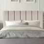 Imagem de Cabeceira Estofada Cama Solteiro 90 cm Luana Suede E Frame