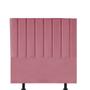 Imagem de Cabeceira Estofada Carla 100 cm Solteiro Quarto para Cama Box Suede Rosa Bebê - Damaffê Móveis