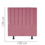 Imagem de Cabeceira Estofada Carla 100 cm Solteiro Quarto para Cama Box Suede Rosa Bebê - Damaffê Móveis