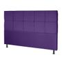 Imagem de Cabeceira Estofada Carol 160 Cm Queen Size Com Capitonê Suede Roxo - Móveis Mafer