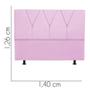 Imagem de Cabeceira Estofada Casal 140CM Jade Suede Rosa - D A DECOR