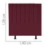 Imagem de Cabeceira Estofada Casal 140CM Karla Suede Bordo - D A DECOR