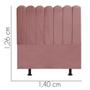 Imagem de Cabeceira Estofada Clara 140CM Casal Suede Rose - D A DECOR