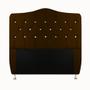 Imagem de Cabeceira Estofada Com Botão Strass em Capitone Para Cama Box King Size 1,95 cm Atena