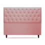 Imagem de Cabeceira Estofada com Botões Solteiro SRJ Suede Cor Rosa 90 cm