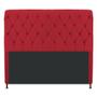 Imagem de Cabeceira Estofada Cristal 160 cm Queen Size Com Capitonê Suede Vermelho- ADJ Decor