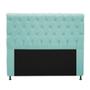 Imagem de Cabeceira Estofada Cristal 195 cm King Size Com Strass Suede Azul Turquesa - ADJ Decor